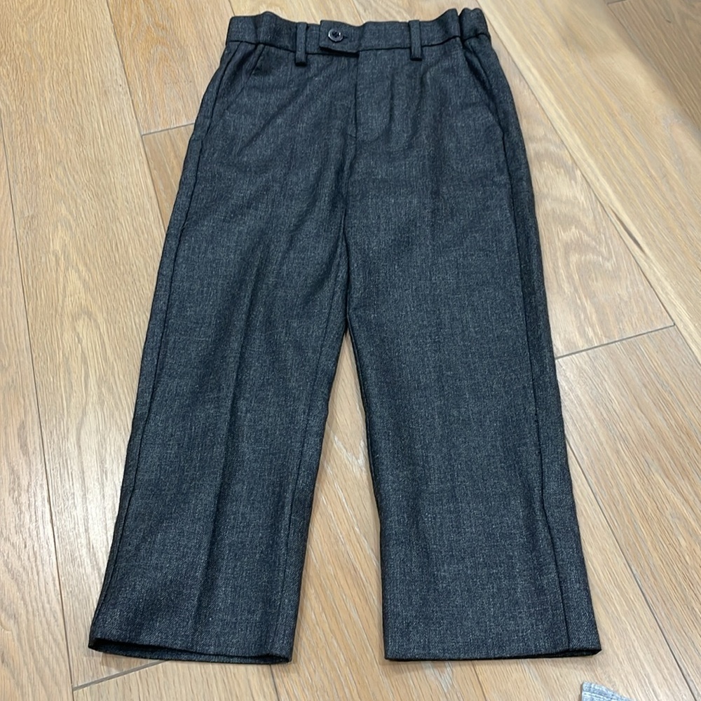 Leo and Zachary charcoal gray flannel pants boys 6 dress